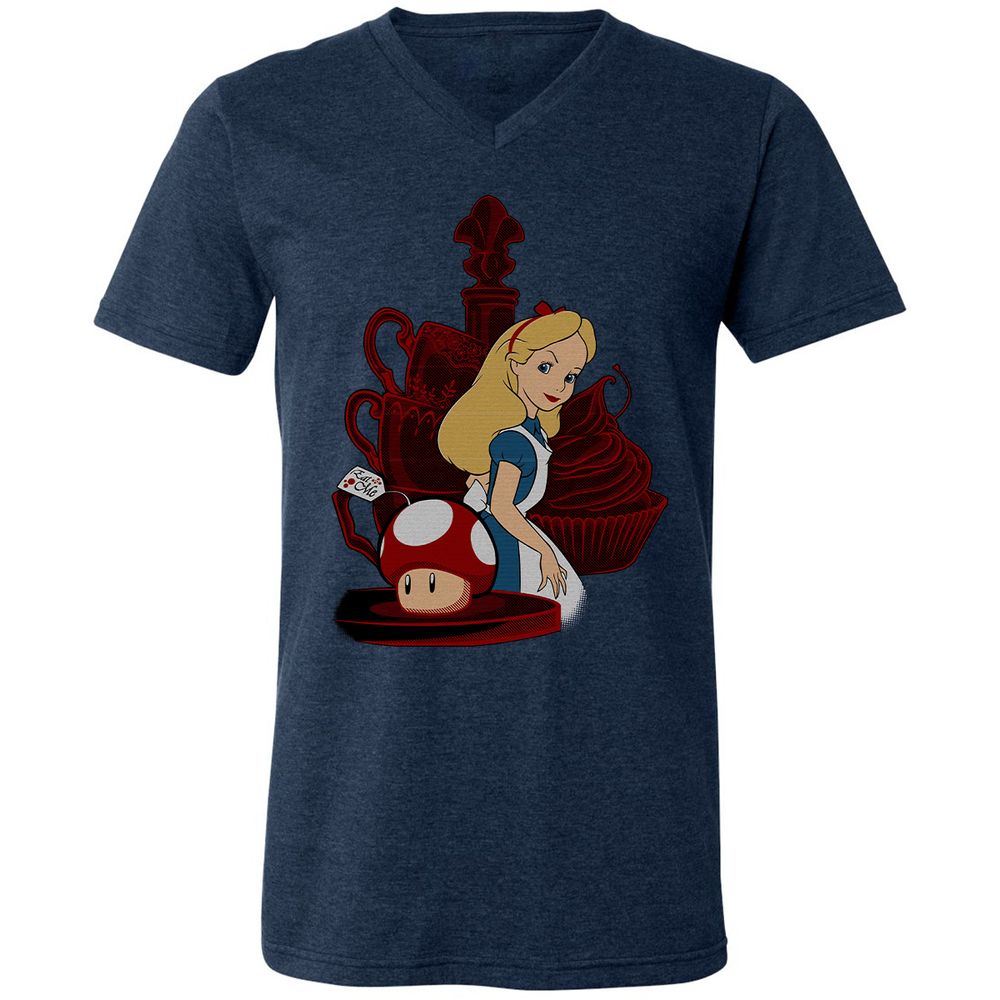 Unisex V-Neck T-Shirt - A31N8JS8 - Heather Navy - 15
