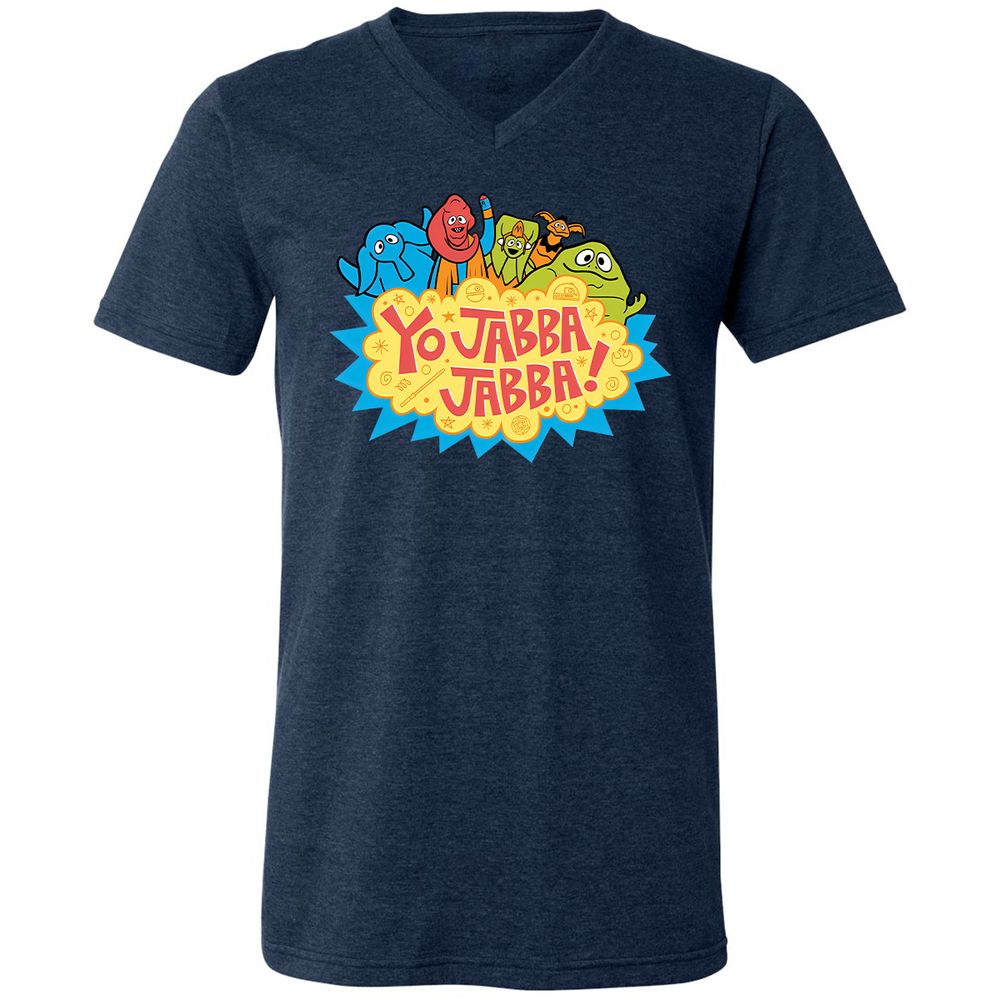 Unisex V-Neck T-Shirt - Q1DNC96N - Heather Navy - 15