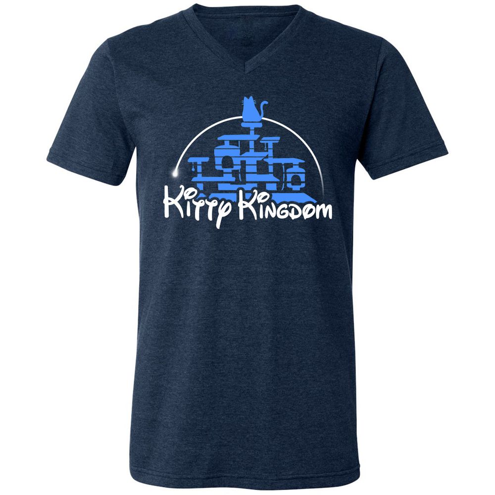 Unisex V-Neck T-Shirt - 8TUVHDNH - Heather Navy - 15