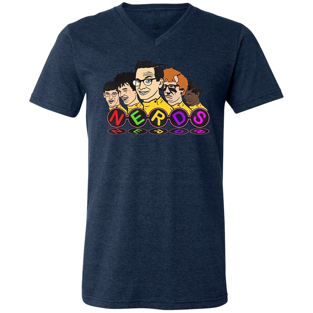 Unisex V-Neck T-Shirt - 72EFL3T2 - Heather Navy - 15