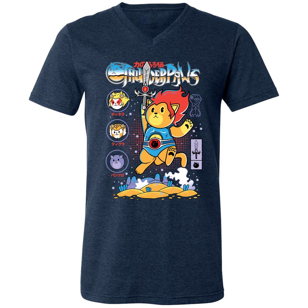 Unisex V-Neck T-Shirt - KFGYZAA2 - Heather Navy - 15