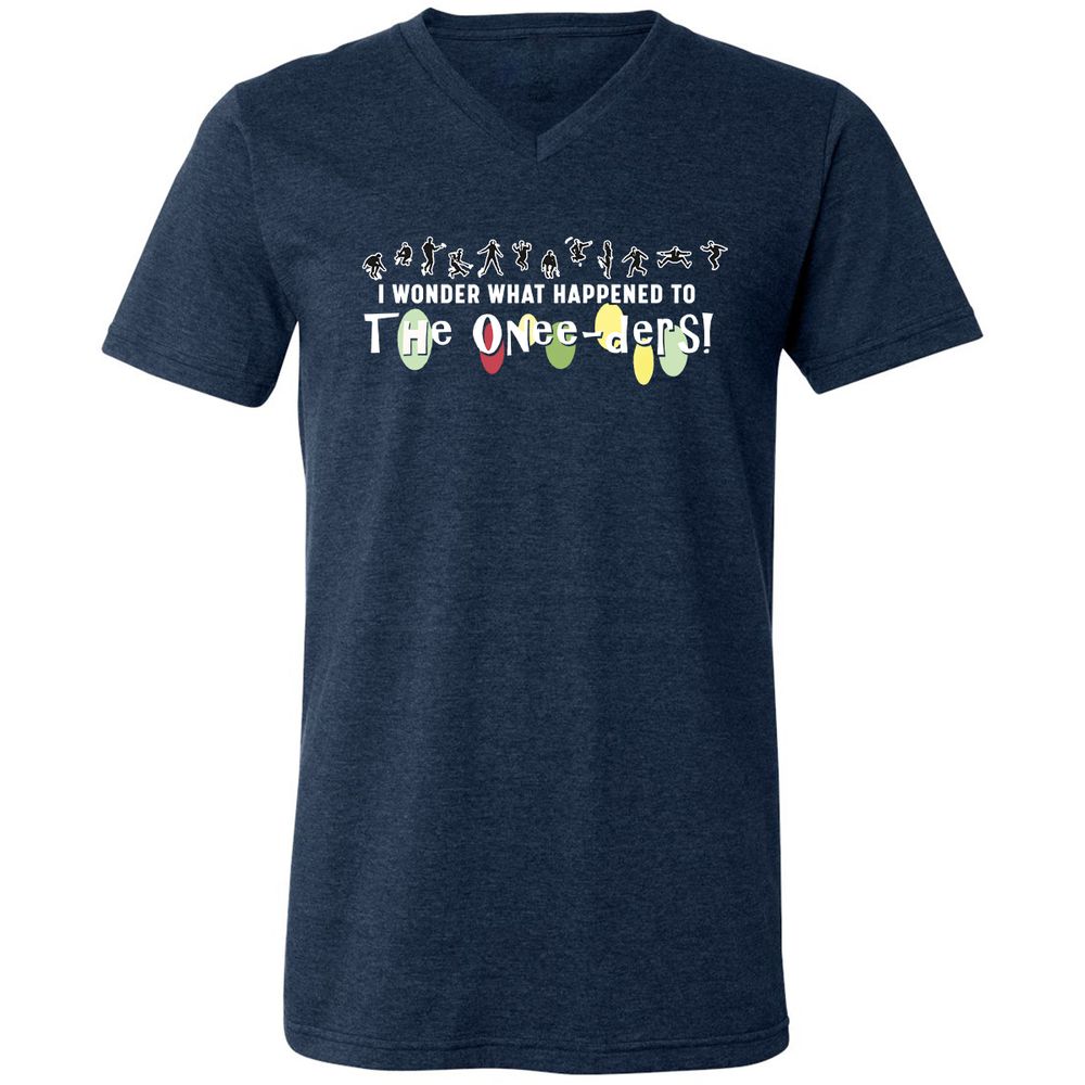 Unisex V-Neck T-Shirt - 7DXAUWNS - Heather Navy - 15