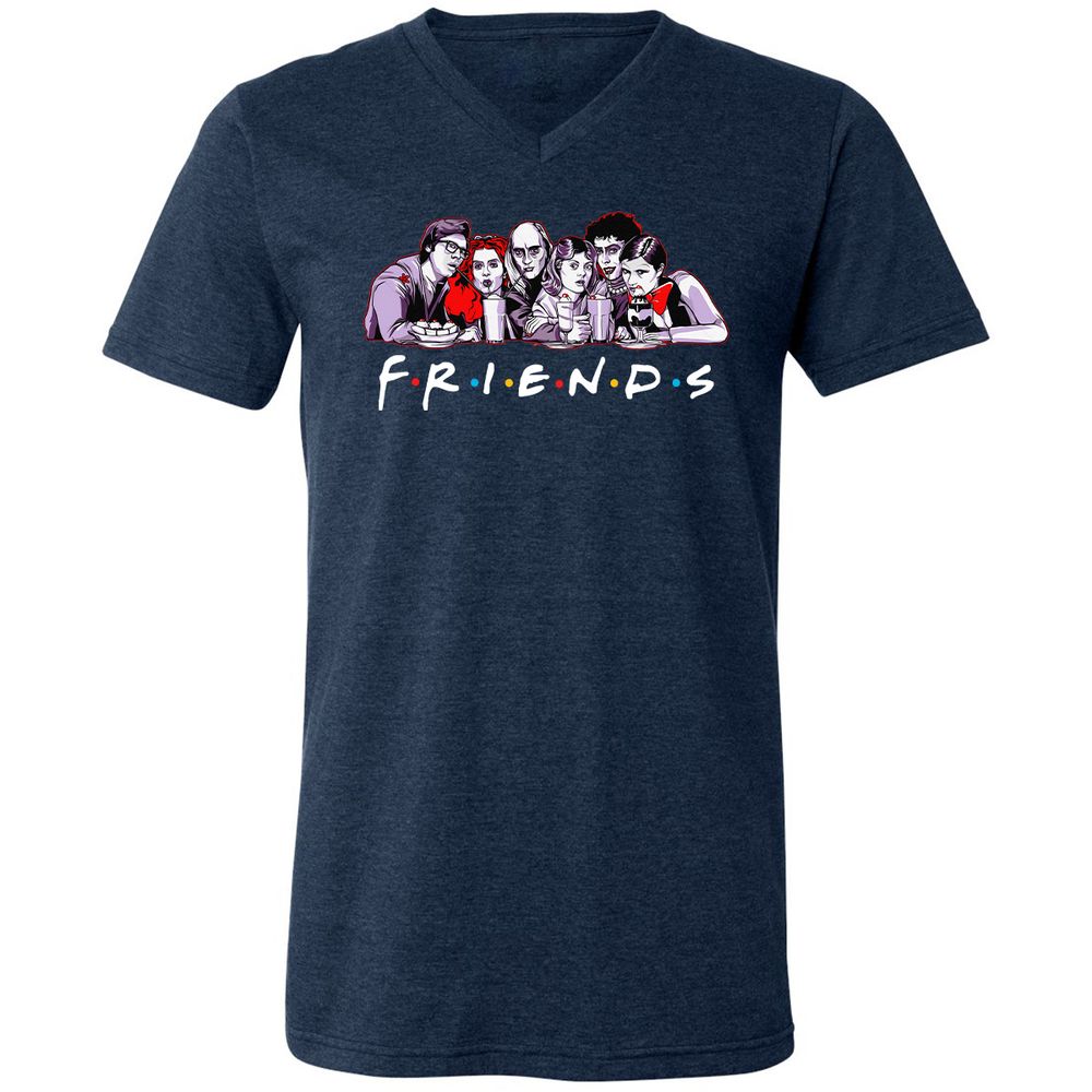 Unisex V-Neck T-Shirt - 3MB9EX6V - Heather Navy - 15