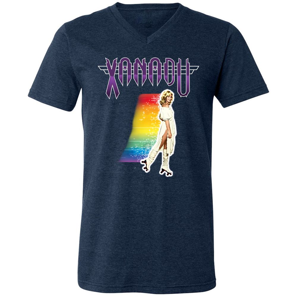 Unisex V-Neck T-Shirt - 5UT8SRQH - Heather Navy - 15
