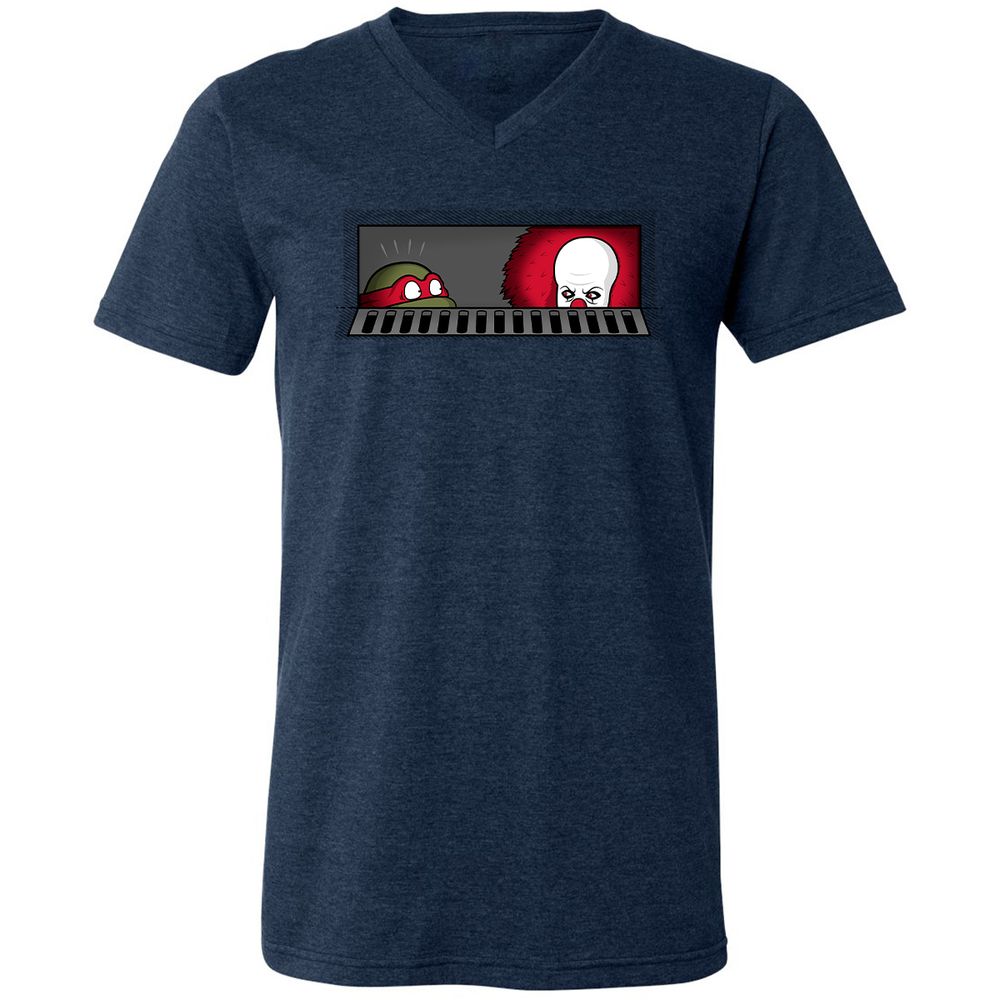 Unisex V-Neck T-Shirt - 83AW63PB - Heather Navy - 15