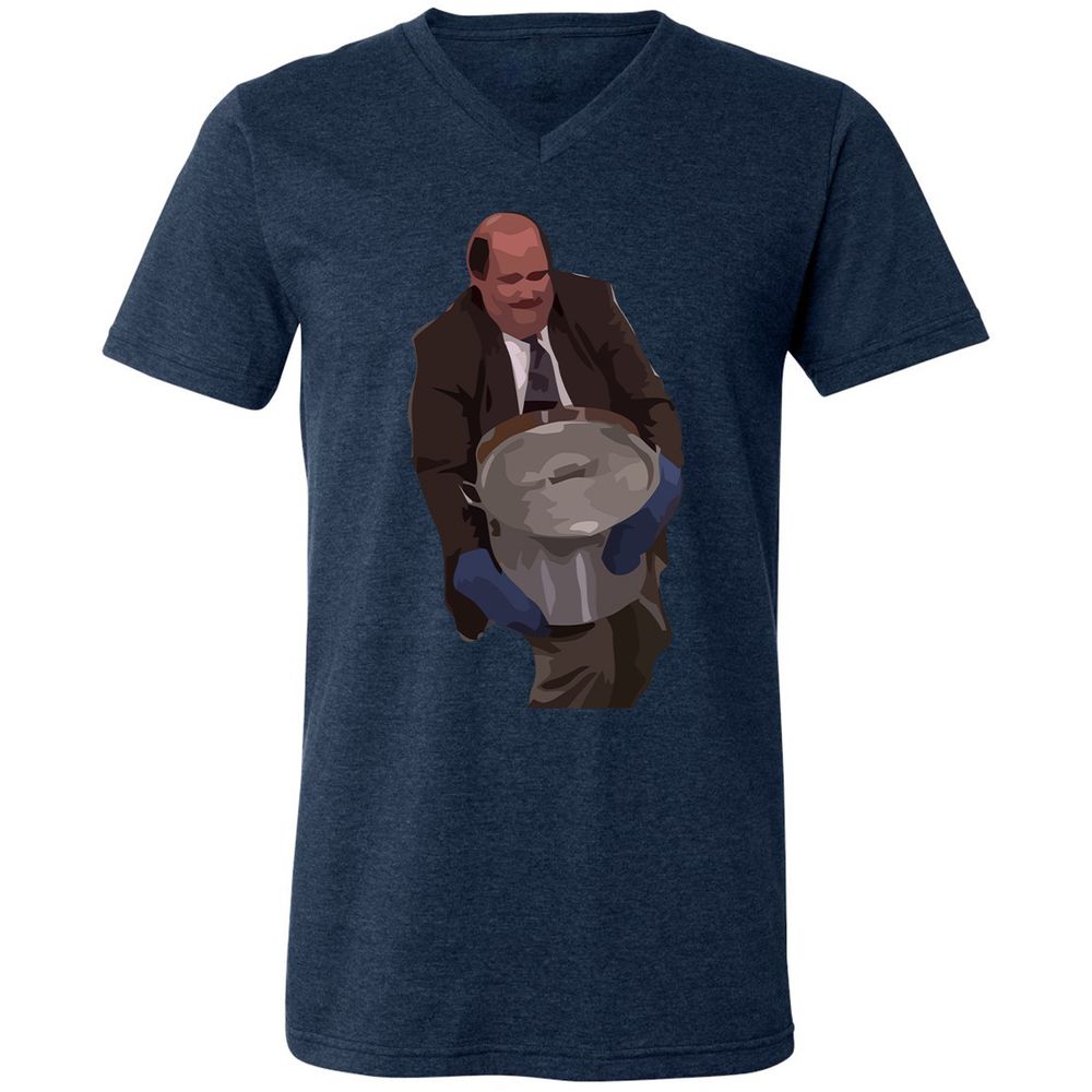 Unisex V-Neck T-Shirt - DMTYG66T - Heather Navy - 15