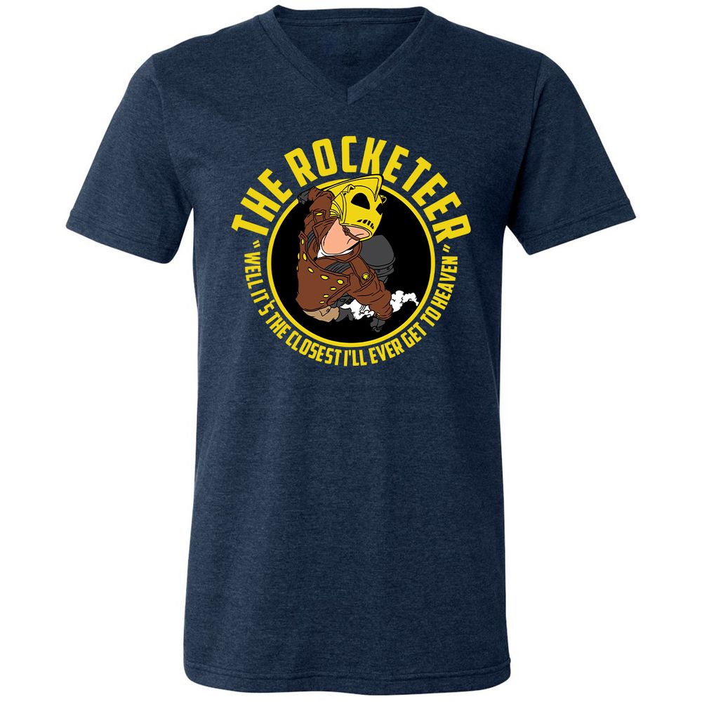 Unisex V-Neck T-Shirt - BMMABNLX - Heather Navy - 15