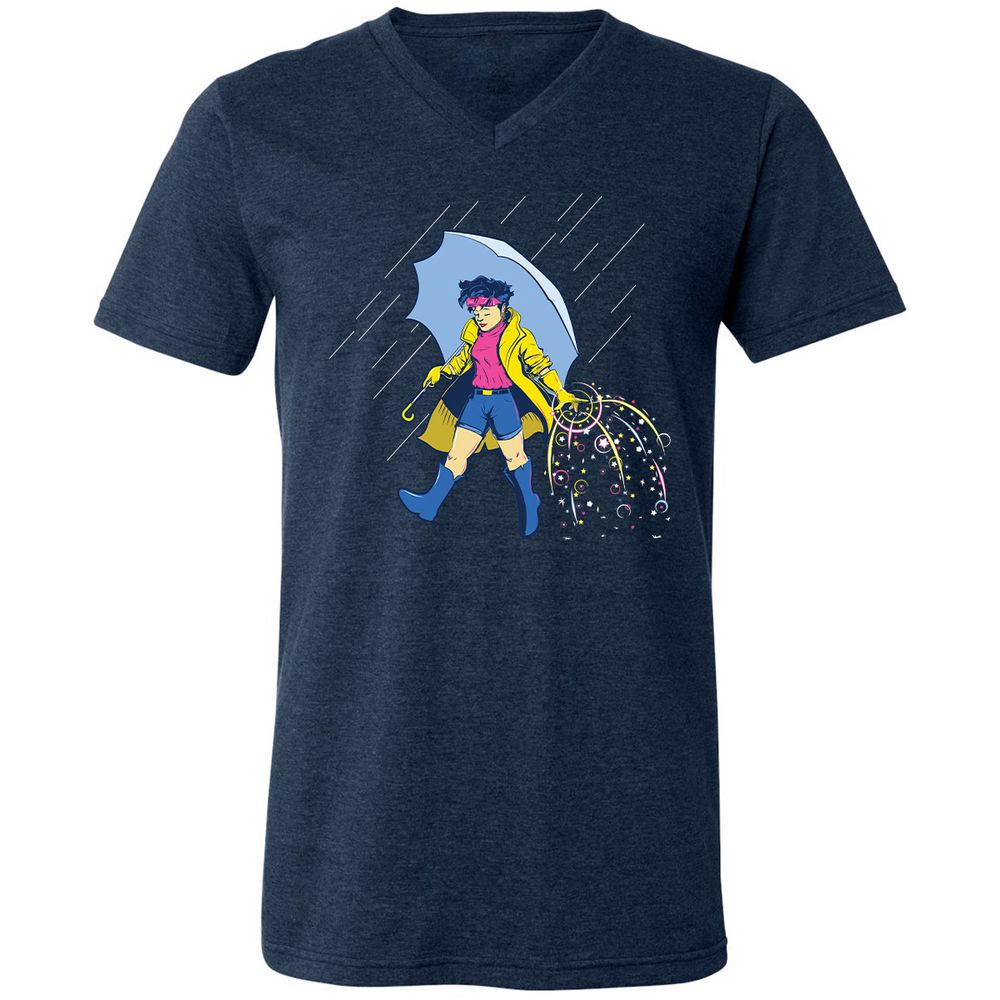 Unisex V-Neck T-Shirt - HVUMPR8G - Heather Navy - 15