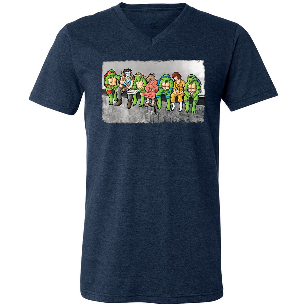 Unisex V-Neck T-Shirt - VD24XJST - Heather Navy - 15