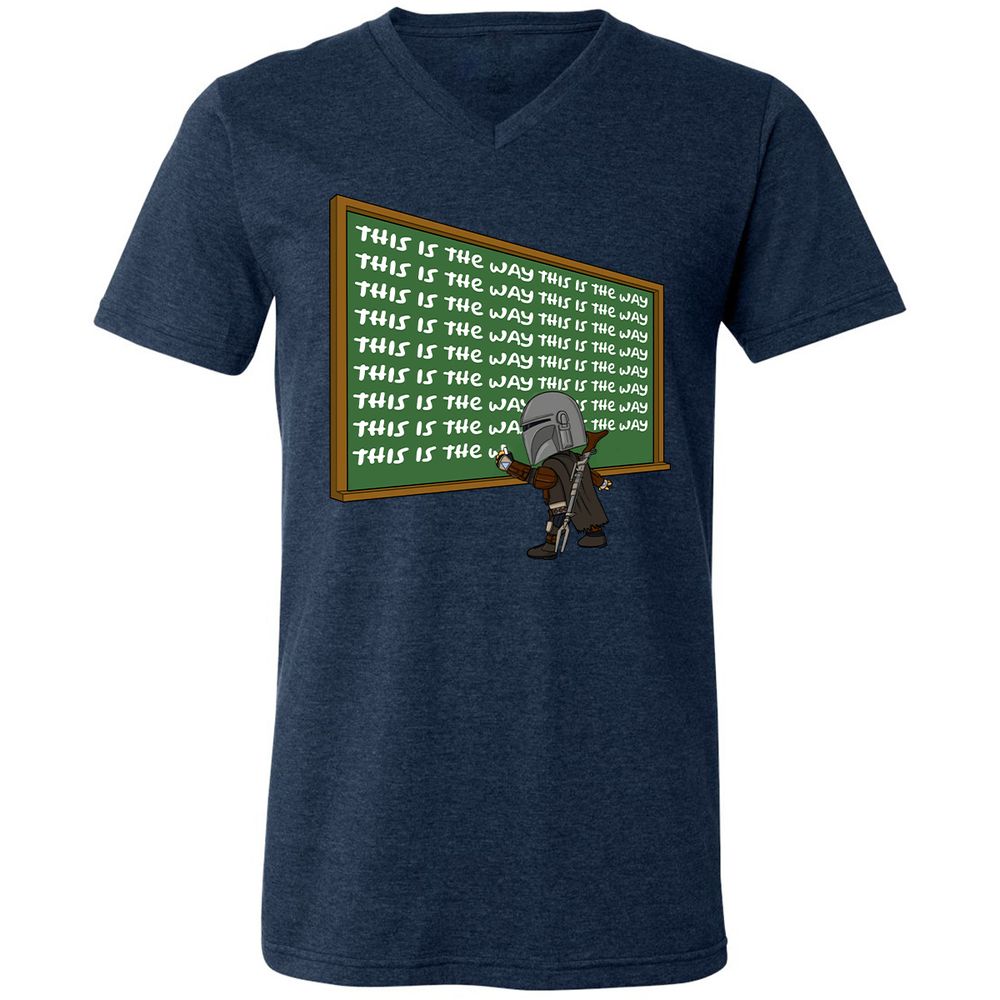 Unisex V-Neck T-Shirt - AF1T3NRA - Heather Navy - 15