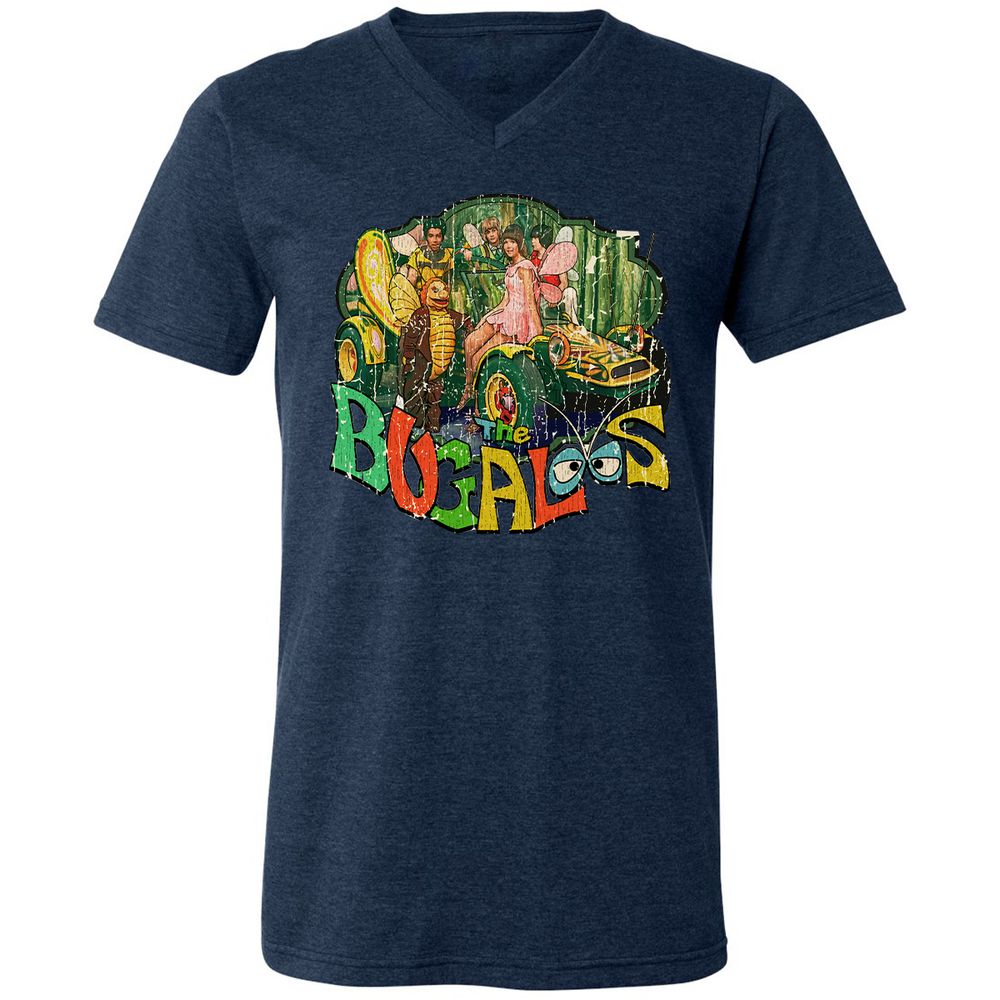 Unisex V-Neck T-Shirt - GQUVJJ9J - Heather Navy - 15