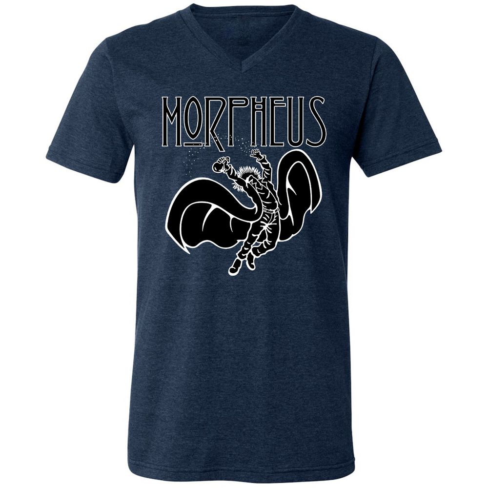 Unisex V-Neck T-Shirt - DQRNGAAU - Heather Navy - 15