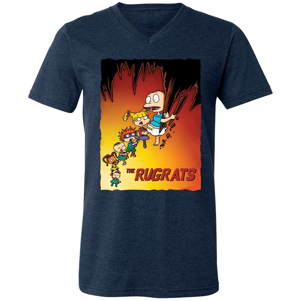 Unisex V-Neck T-Shirt - 7DX1RQSQ - Heather Navy - 15