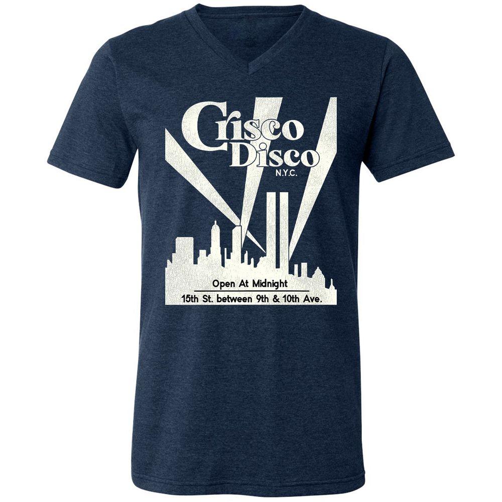 Unisex V-Neck T-Shirt - LZE1826K - Heather Navy - 15