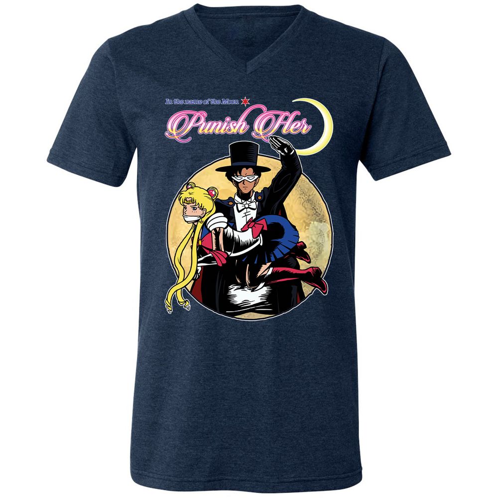 Unisex V-Neck T-Shirt - 2D39VFVZ - Heather Navy - 15