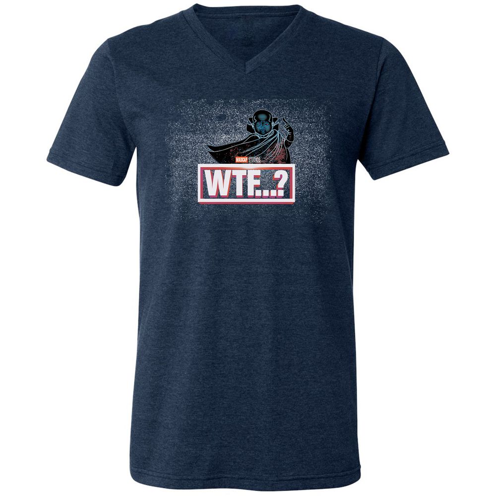 Unisex V-Neck T-Shirt - 775L3Q9J - Heather Navy - 15