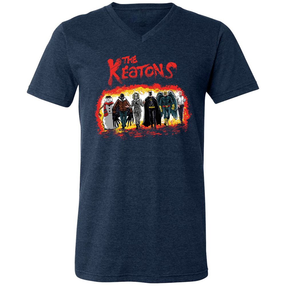 Unisex V-Neck T-Shirt - HPH87CCH - Heather Navy - 15