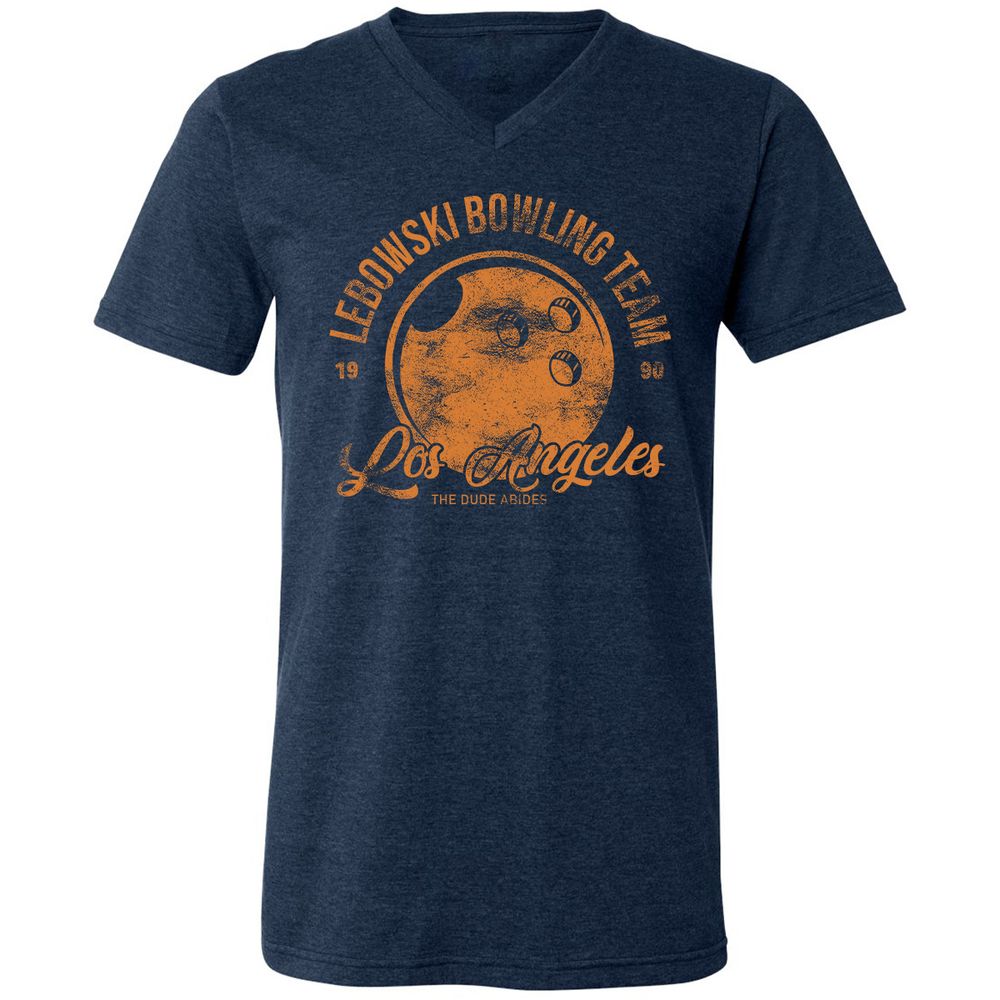 Unisex V-Neck T-Shirt - XC3E8VCH - Heather Navy - 15