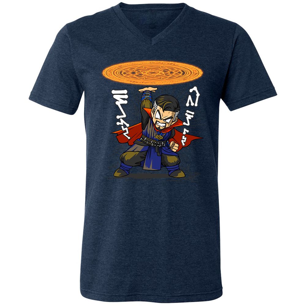 Unisex V-Neck T-Shirt - DJU65KW1 - Heather Navy - 15