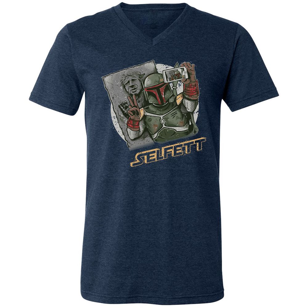 Unisex V-Neck T-Shirt - B76PHC24 - Heather Navy - 15