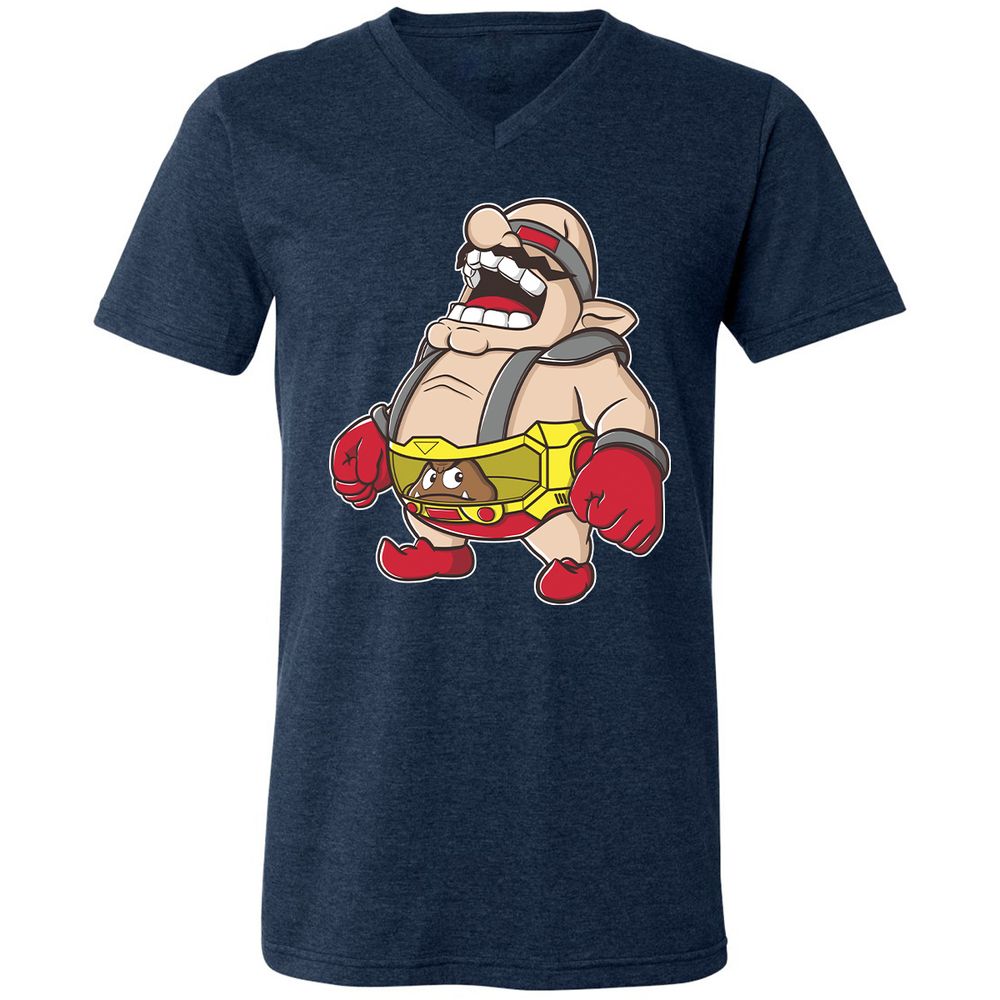 Unisex V-Neck T-Shirt - CGS5X22Z - Heather Navy - 15