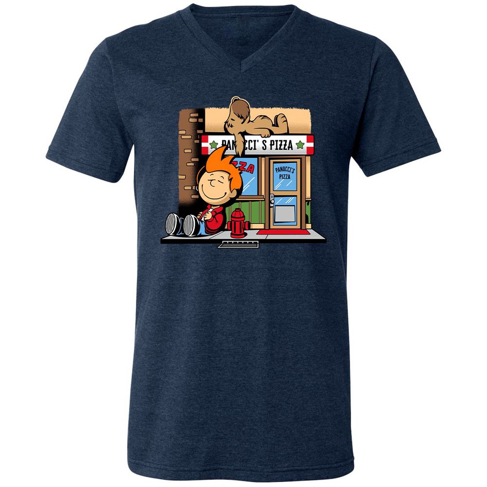 Unisex V-Neck T-Shirt - UCC41M6Y - Heather Navy - 15