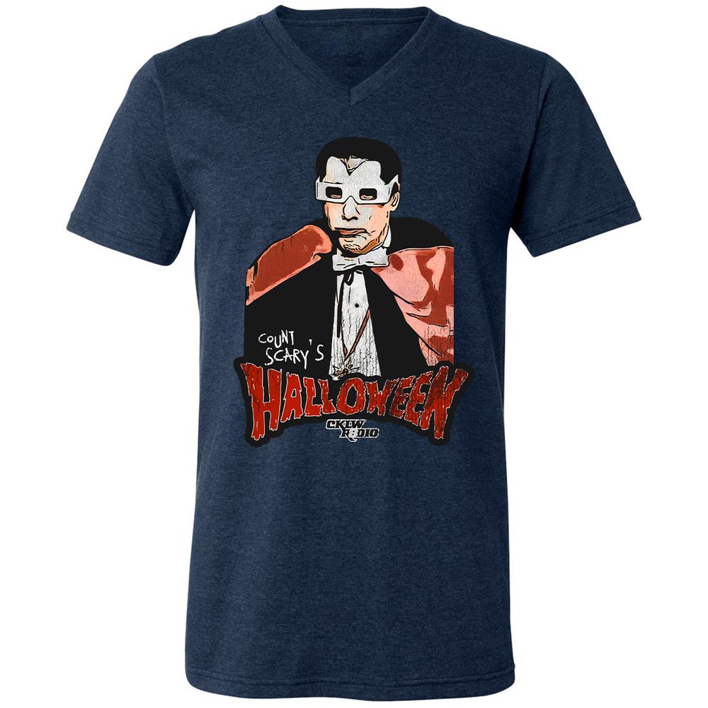 Unisex V-Neck T-Shirt - LRRMPL7Z - Heather Navy - 15
