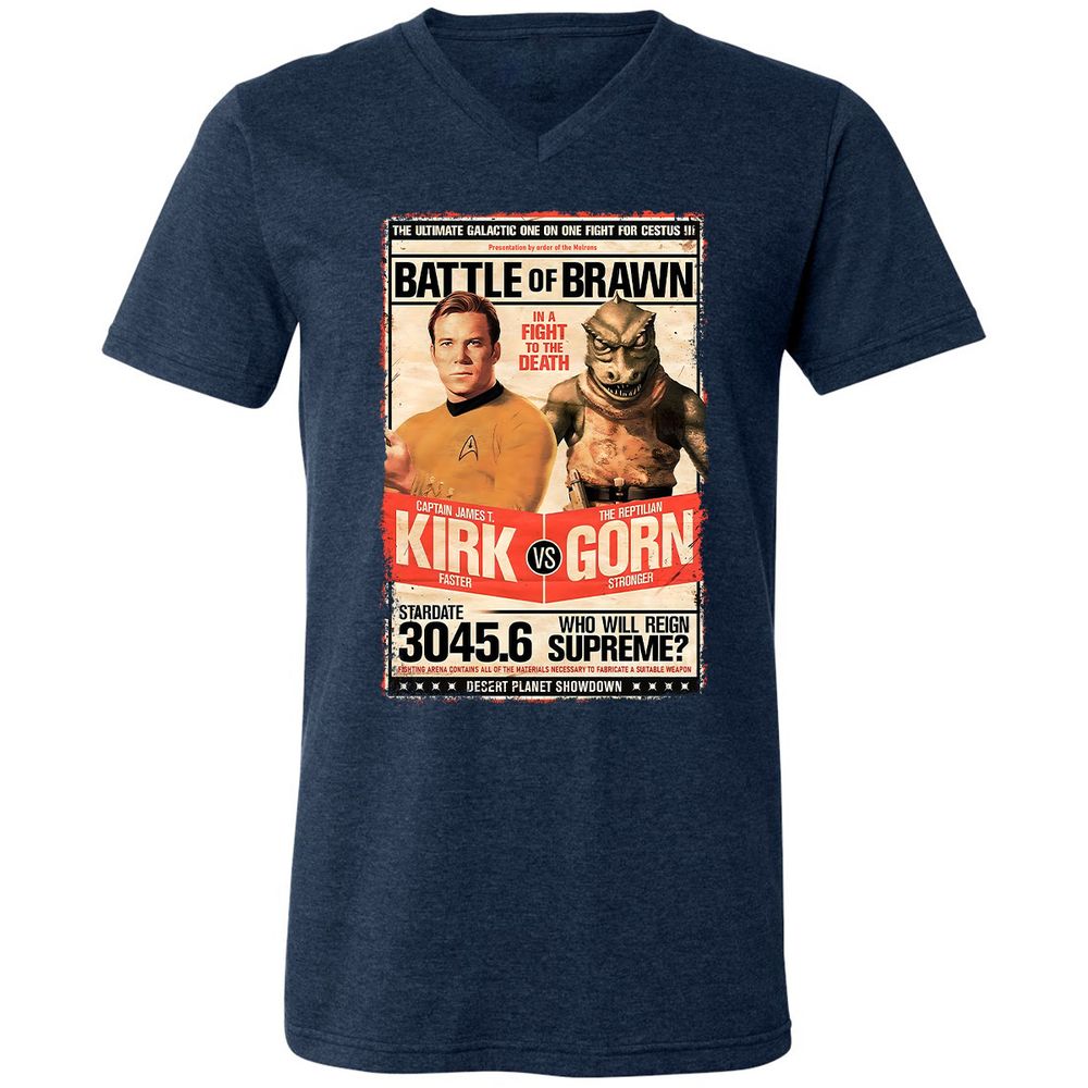 Unisex V-Neck T-Shirt - T79FDUXP - Heather Navy - 15