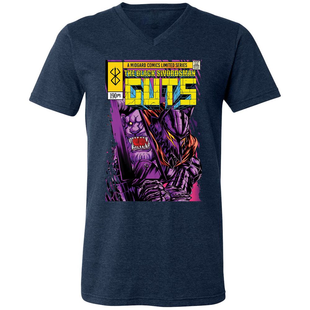 Unisex V-Neck T-Shirt - XUBMNVYS - Heather Navy - 15