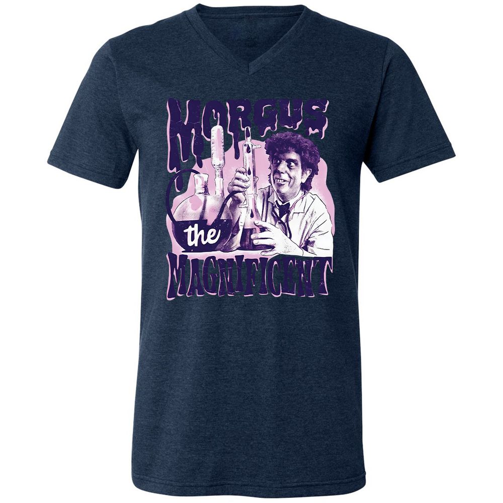 Unisex V-Neck T-Shirt - LPNAFFMB - Heather Navy - 15