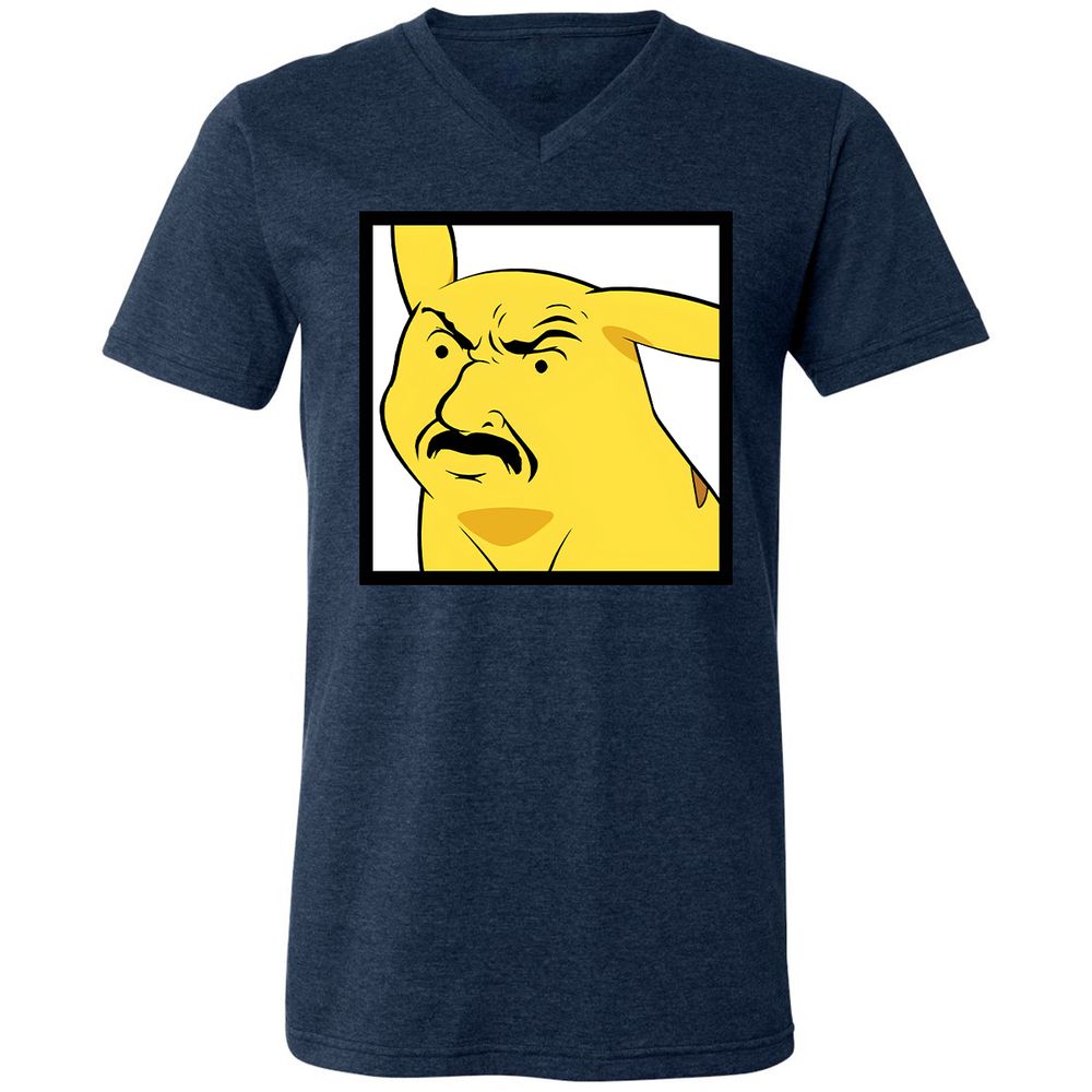 Unisex V-Neck T-Shirt - 8UB9DNPS - Heather Navy - 15
