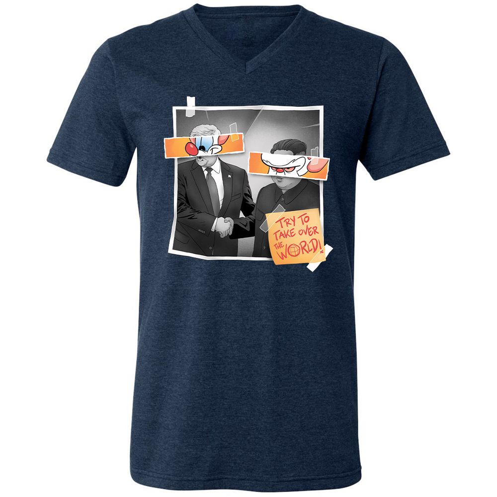 Unisex V-Neck T-Shirt - R3CK235M - Heather Navy - 15