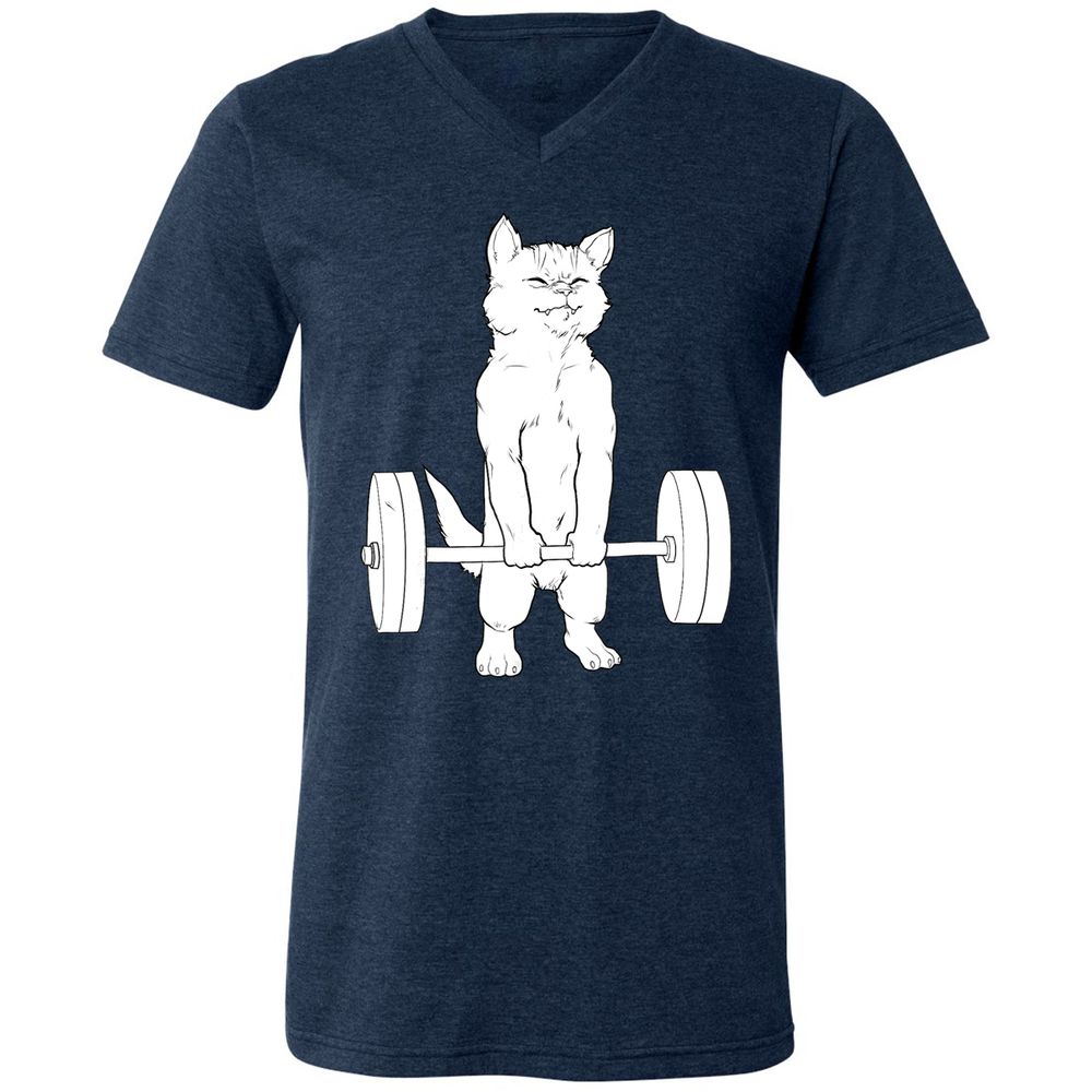 Unisex V-Neck T-Shirt - WE91CHCZ - Heather Navy - 15
