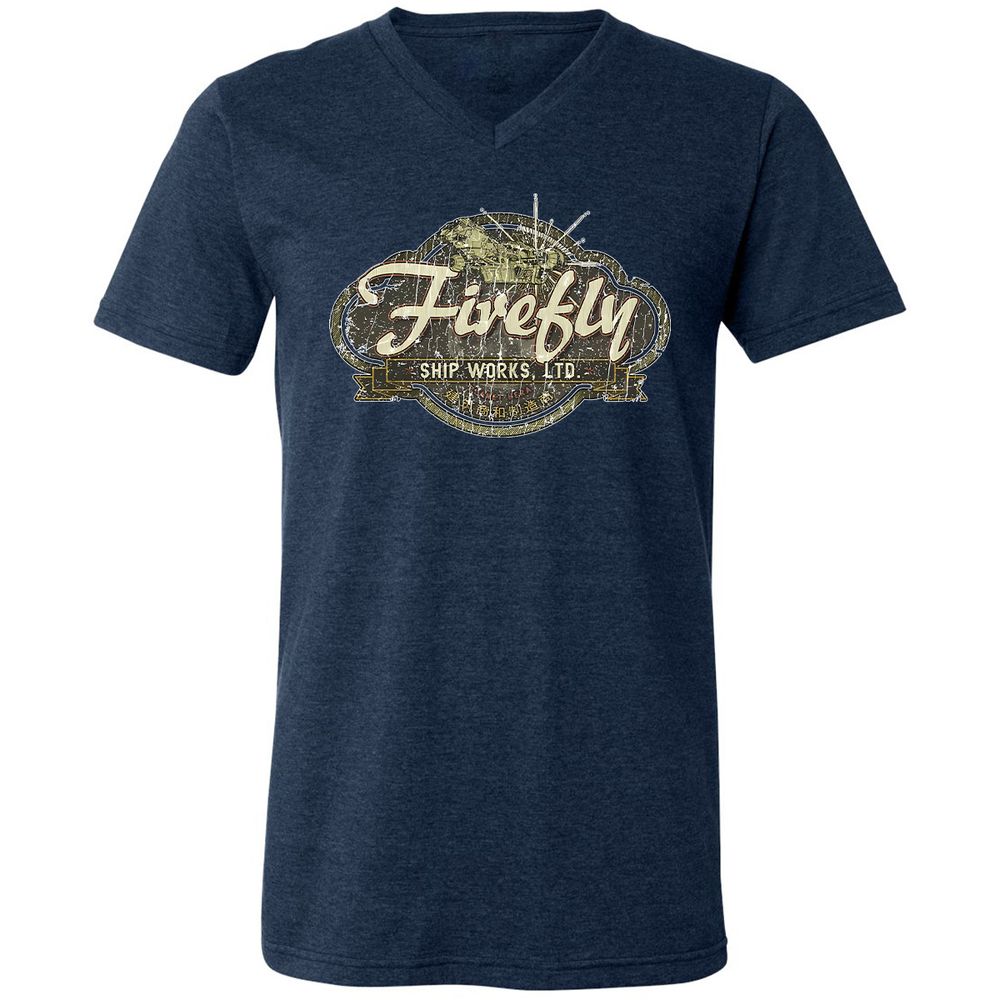 Unisex V-Neck T-Shirt - V816REAA - Heather Navy - 15