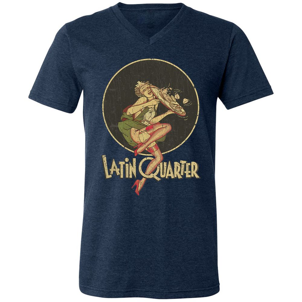 Unisex V-Neck T-Shirt - 5RU775VE - Heather Navy - 15