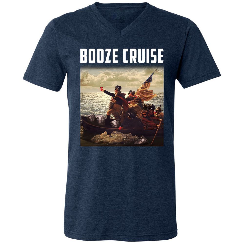 Unisex V-Neck T-Shirt - UNUFGRZX - Heather Navy - 15