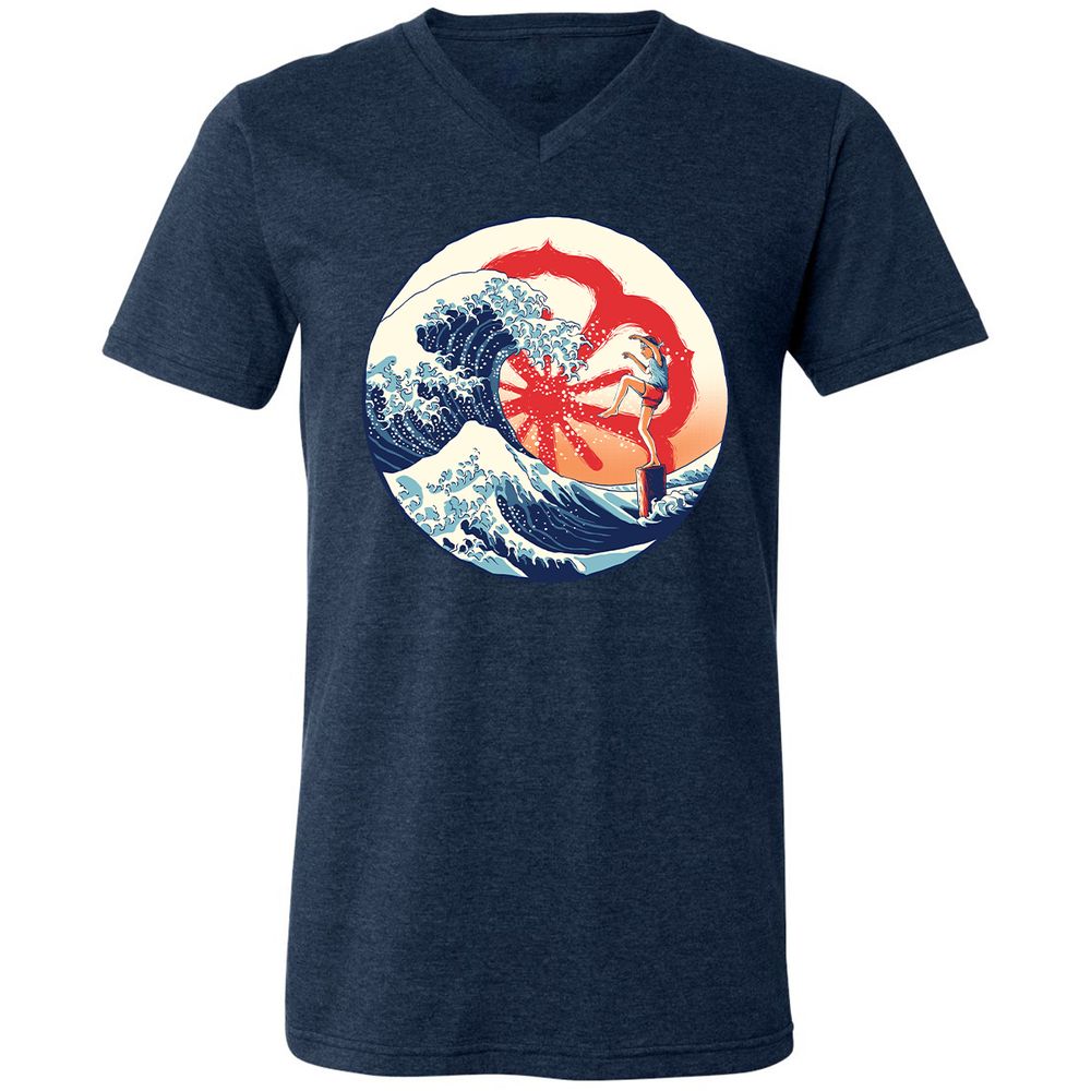 Unisex V-Neck T-Shirt - PVS1CKSG - Heather Navy - 15