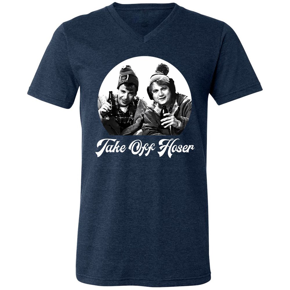 Unisex V-Neck T-Shirt - U1YLWRBW - Heather Navy - 15
