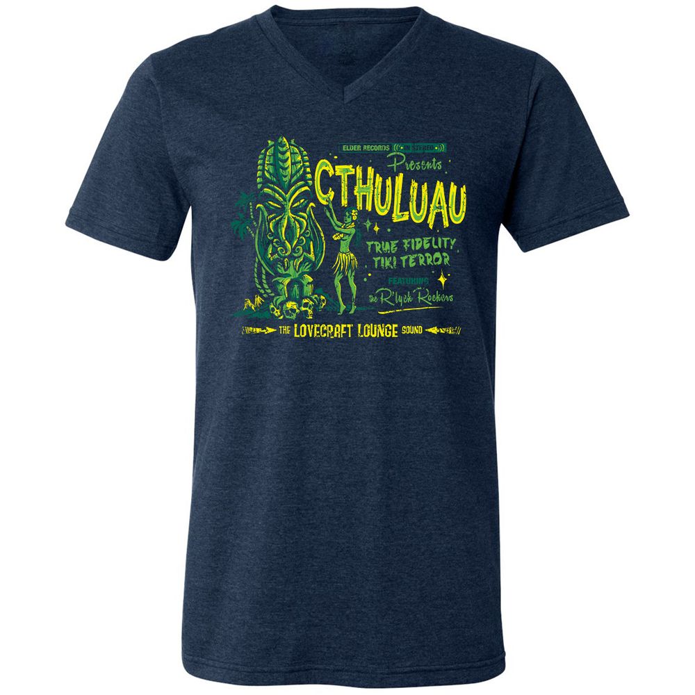 Unisex V-Neck T-Shirt - 5ZC2VZD1 - Heather Navy - 15