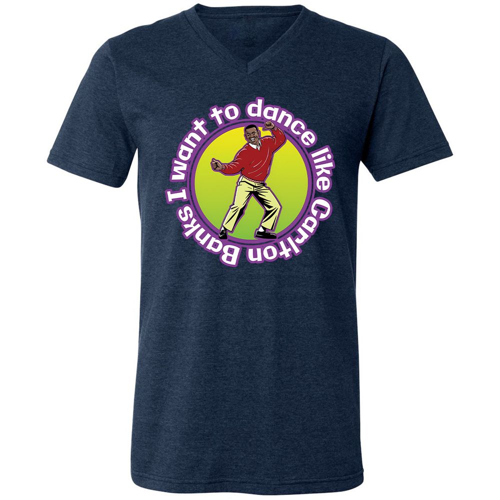 Unisex V-Neck T-Shirt - MVUTX6N8 - Heather Navy - 15