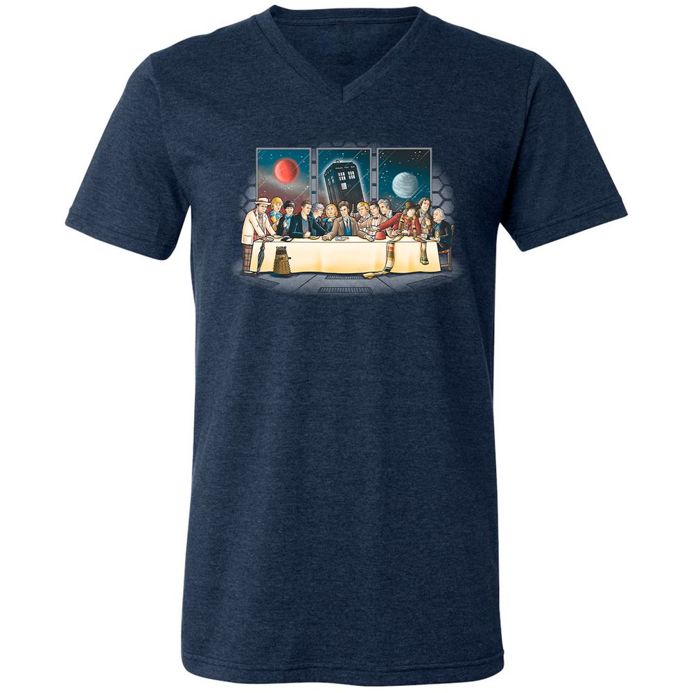 Unisex V-Neck T-Shirt - WQMY8651 - Heather Navy - 15