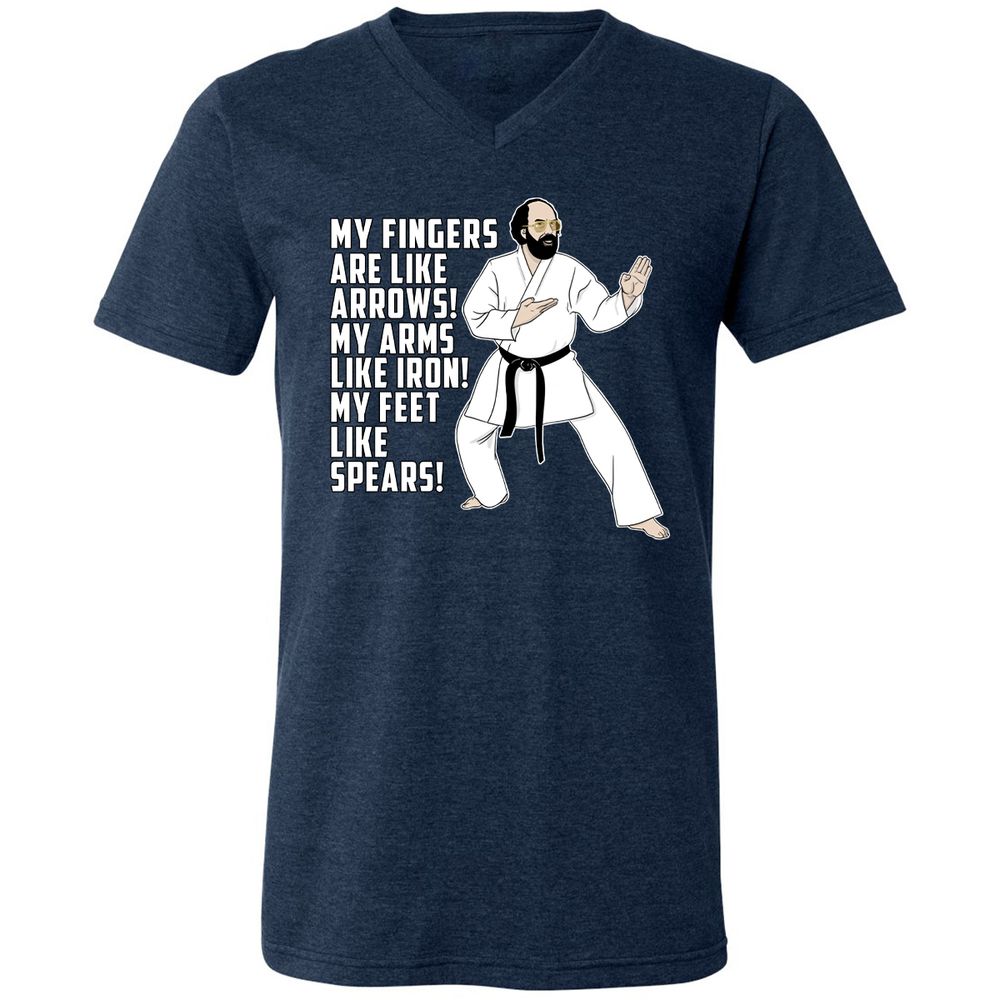 Unisex V-Neck T-Shirt - AH92NGHV - Heather Navy - 15