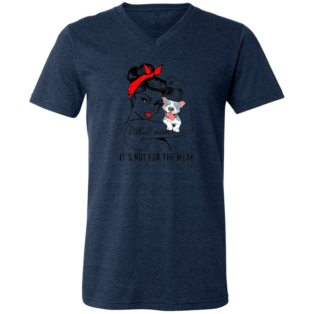 Unisex V-Neck T-Shirt - SQVHQPD9 - Heather Navy - 15