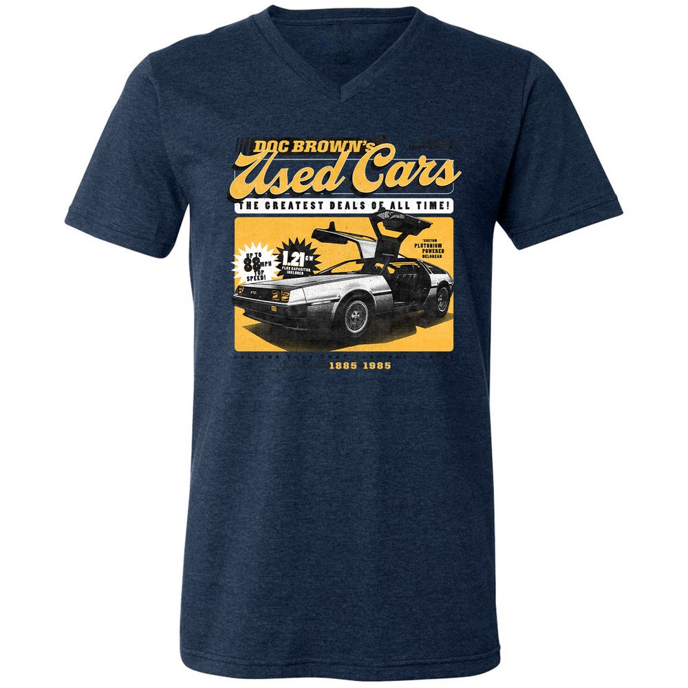 Unisex V-Neck T-Shirt - FK7WTCYD - Heather Navy - 15