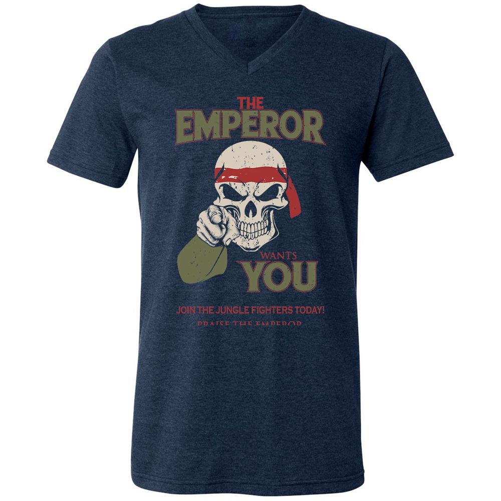 Unisex V-Neck T-Shirt - 1GTAUF2A - Heather Navy - 15