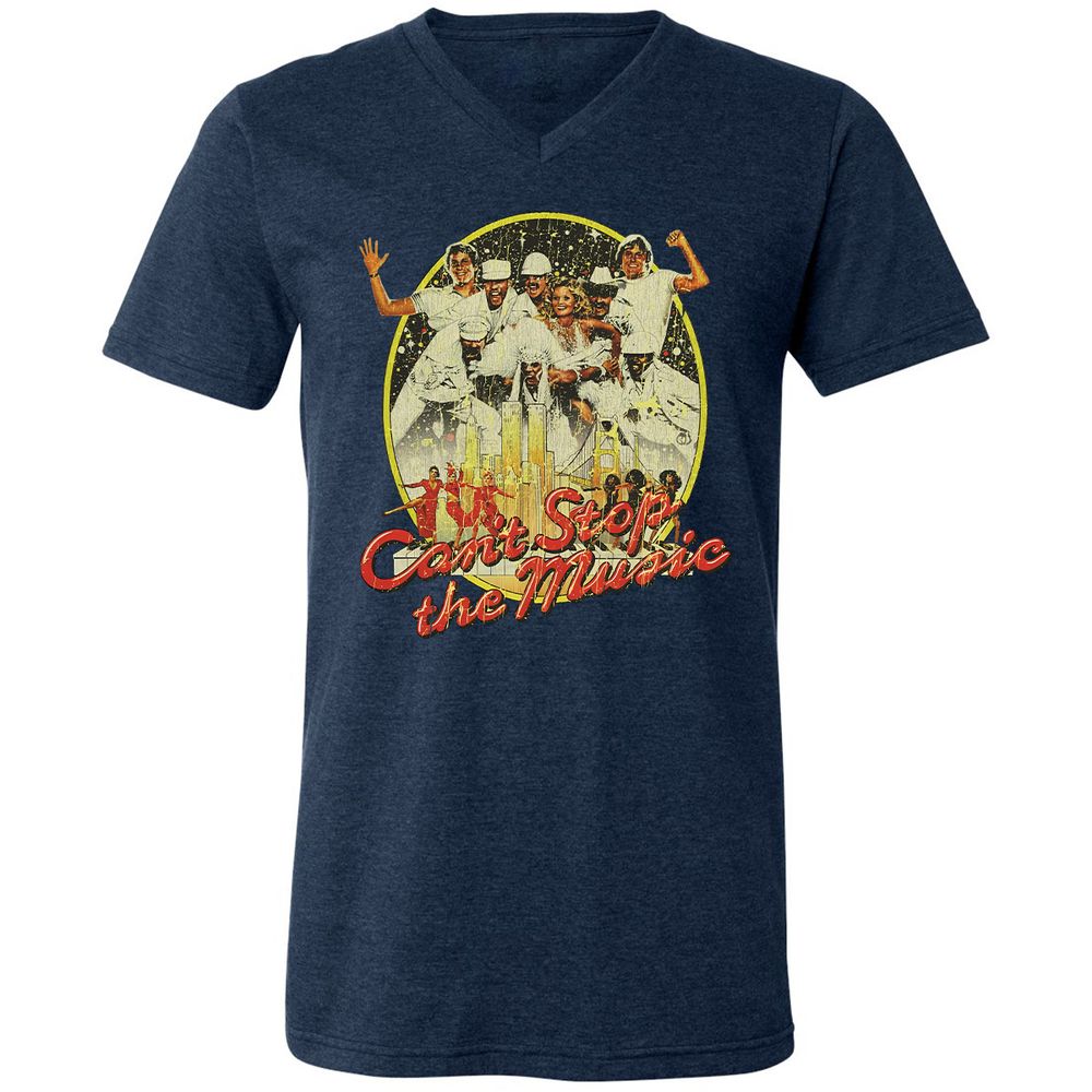 Unisex V-Neck T-Shirt - K2R1GJRP - Heather Navy - 15