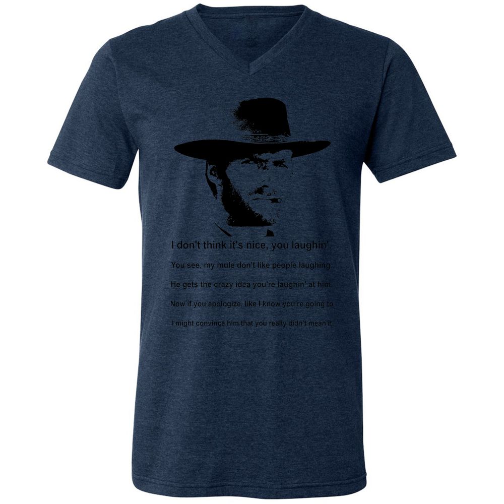 Clint Eastwood Mule Quote - Heather Navy - 15