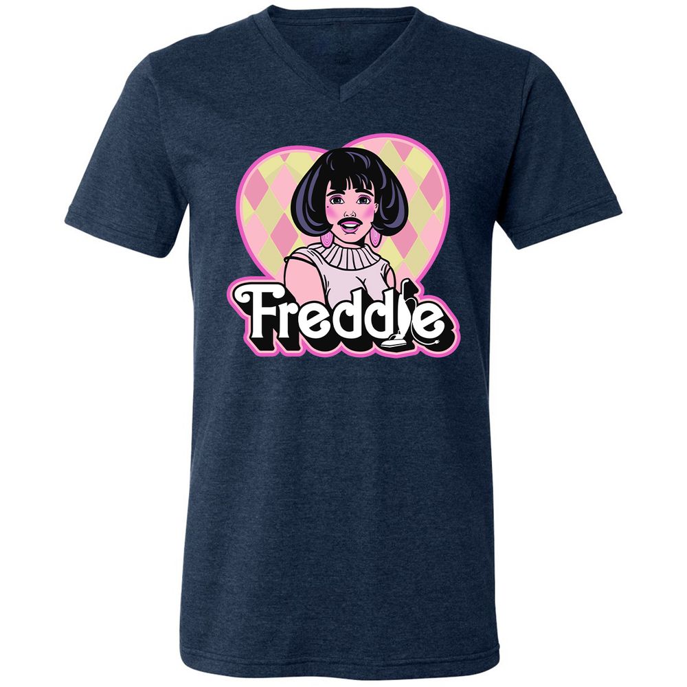 Unisex V-Neck T-Shirt - XN3U4MNA - Heather Navy - 15