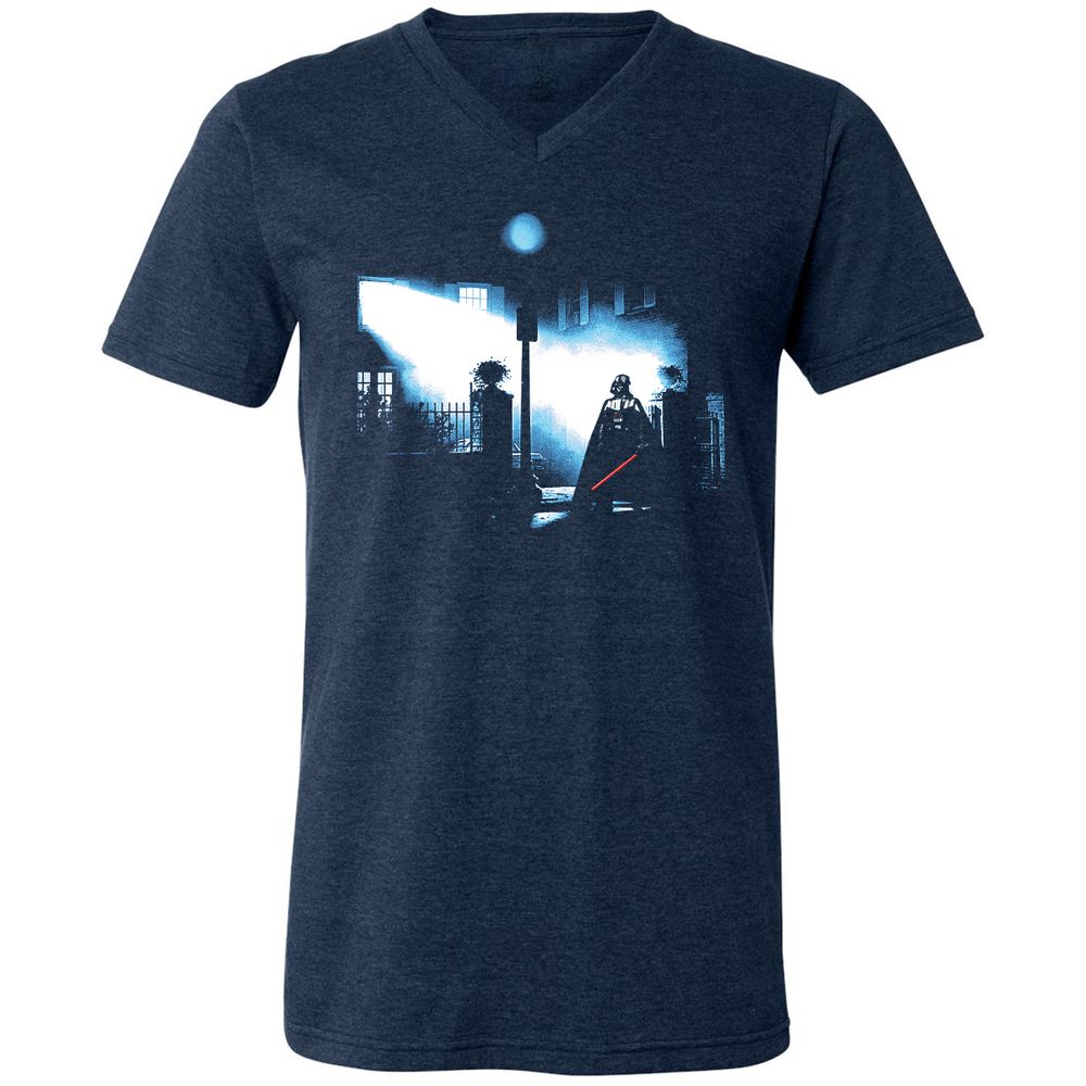 Unisex V-Neck T-Shirt - UUQEGEXK - Heather Navy - 15