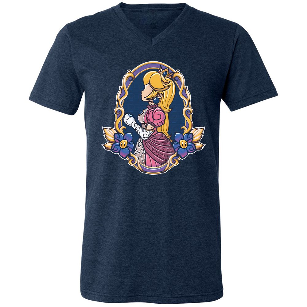 Unisex V-Neck T-Shirt - 82VMLP3Y - Heather Navy - 15